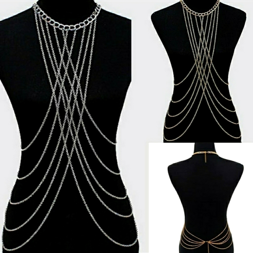 Full body belly chain necklace